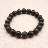 Japanese Natural Nachiguro Slate 10mm Bead Bracelet 29.8g (ID:35246)