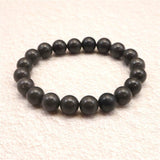Japanese Natural Nachiguro Slate 10mm Bead Bracelet 29.8g (ID:35246)