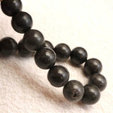 Japanese Natural Nachiguro Slate 10mm Bead Bracelet 29.8g (ID:35246)