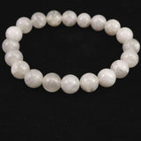 Japanese Natural Gray Quartz 10mm Bead Bracelet 27.1g (ID:35859)