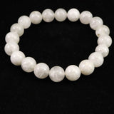Japanese Natural Gray Quartz 10mm Bead Bracelet 27.1g (ID:35859)