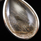 Japanese Natural Quartz Rutile Included Drop Shape 30mm Pendanttop 11.2g (ID:36769)