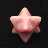 Japanese Natural Rhodonite 17mm Star Polyhedron 3.5g (ID:36990)