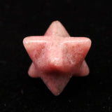 Japanese Natural Rhodonite 17mm Star Polyhedron 3.5g (ID:36990)