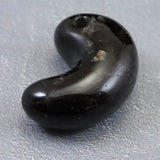 Japanese Natural Black 鉱山産 Quartz Magatama 30mm 10.3g with Directory Card (ID:37100)