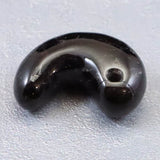 Japanese Natural Black 鉱山産 Quartz Magatama 30mm 10.3g with Directory Card (ID:37100)