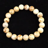 Japanese Natural Brown Himekawa Rhyolite 10mm Bead Bracelet 28.5g (ID:37567)
