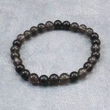 Japanese Natural Obsidian 7mm Bead Bracelet 12.5g (ID:37614)