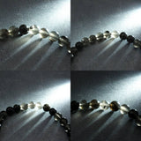 Japanese Natural Obsidian 7mm Bead Bracelet 12.5g (ID:37614)