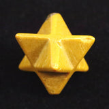 Japanese Natural Yufu Yellow Jasper 13mm Star Polyhedron 4.4g (ID:37806)