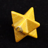 Japanese Natural Yufu Yellow Jasper 13mm Star Polyhedron 4.4g (ID:37806)