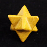 Japanese Natural Yufu Yellow Jasper 13mm Star Polyhedron 4.4g (ID:37806)