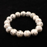 Japanese Natural Ise Granite 12mm Bead Bracelet 42.3g (ID:38476)