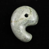 Japanese Natural Yamatohikari Stone 33mm Magatama 13.9g (ID:38867)