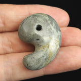 Japanese Natural Yamatohikari Stone 33mm Magatama 13.9g (ID:38867)