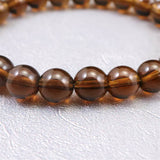 Japanese Natural Smoky Quartz 8mm Bead Bracelet 19.3g (ID:39202)