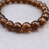 Japanese Natural Smoky Quartz 8mm Bead Bracelet 19.3g (ID:39202)