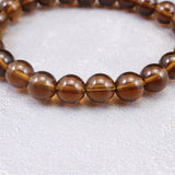 Japanese Natural Smoky Quartz 8mm Bead Bracelet 19.3g (ID:39202)