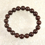 Japanese Natural Akadama Jasper 10mm Bead Bracelet 30.1g (ID:39414)