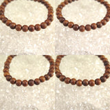 Japanese Natural Keyaki Zelkova Wood 6.5mm Bead Bracelet 3.4g (ID:40331)