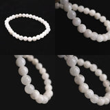 Japanese Natural Asuka Sakura Quartz 6mm Bead Bracelet 10.2g (ID:40510)