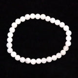 Japanese Natural Asuka Sakura Quartz 6mm Bead Bracelet 10.2g (ID:40510)