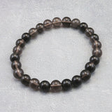 Japanese Natural Obsidian 7.5mm Bead Bracelet 13.7g (ID:40677)