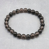 Japanese Natural Obsidian 7.5mm Bead Bracelet 13.7g (ID:40677)