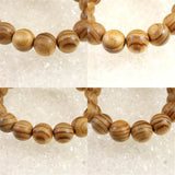 Japanese Natural Ise Cedar Wood 13mm Bead Bracelet 9.5g (ID:40805)