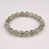 Japanese Natural Green Included Quartz 10mm Bead Bracelet 29.6g (ID:41252)