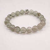 Japanese Natural Green Included Quartz 10mm Bead Bracelet 29.6g (ID:41252)