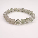 Japanese Natural Green Included Quartz 10mm Bead Bracelet 29.6g (ID:41252)