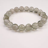 Japanese Natural Green Included Quartz 10mm Bead Bracelet 29.6g (ID:41252)