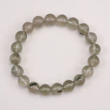 Japanese Natural Green Included Quartz 10mm Bead Bracelet 29.6g (ID:41252)