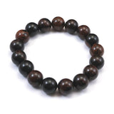 Japanese Natural Vermilion Obsidian Beni Tokachi 12mm Bead Bracelet 36.7g (ID:41394)
