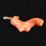 Japanese Natural Gem Coral Pendanttop 1.90g (ID:41419)