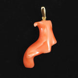 Japanese Natural Gem Coral Pendanttop 1.90g (ID:41419)