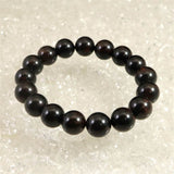 Japanese Natural Vermilion Obsidian Beni Tokachi 12mm Bead Bracelet 35.0g (ID:41741)