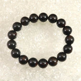 Japanese Natural Vermilion Obsidian Beni Tokachi 12mm Bead Bracelet 35.0g (ID:41741)