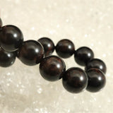 Japanese Natural Vermilion Obsidian Beni Tokachi 12mm Bead Bracelet 35.0g (ID:41741)