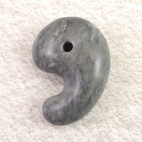 Japanese Natural Churaumi Chert 34mm Magatama 13.0g (ID:42394)