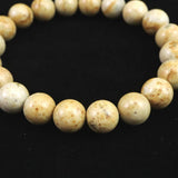 Japanese Natural Tourmaline Himekawa Rhyolite 10mm Bead Bracelet 28.1g (ID:42716)