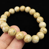 Japanese Natural Tourmaline Himekawa Rhyolite 10mm Bead Bracelet 28.1g (ID:42716)