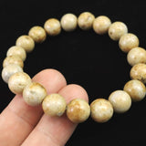 Japanese Natural Tourmaline Himekawa Rhyolite 10mm Bead Bracelet 28.1g (ID:42716)