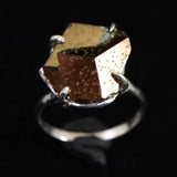 Japanese Natural Rainbow Andradite Garnet 13mm Rough Stone Ring 4.83g (ID:42735)