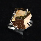Japanese Natural Rainbow Andradite Garnet 13mm Rough Stone Ring 4.83g (ID:42735)