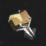 Japanese Natural Rainbow Andradite Garnet 13mm Rough Stone Ring 4.83g (ID:42735)