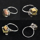 Japanese Natural Rainbow Andradite Garnet 13mm Rough Stone Ring 4.83g (ID:42735)
