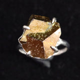 Japanese Natural Rainbow Andradite Garnet 13mm Rough Stone Ring 4.83g (ID:42735)