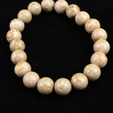 Japanese Natural Himekawa Rhyolite 10mm Bead Bracelet 28.5g (ID:43354)